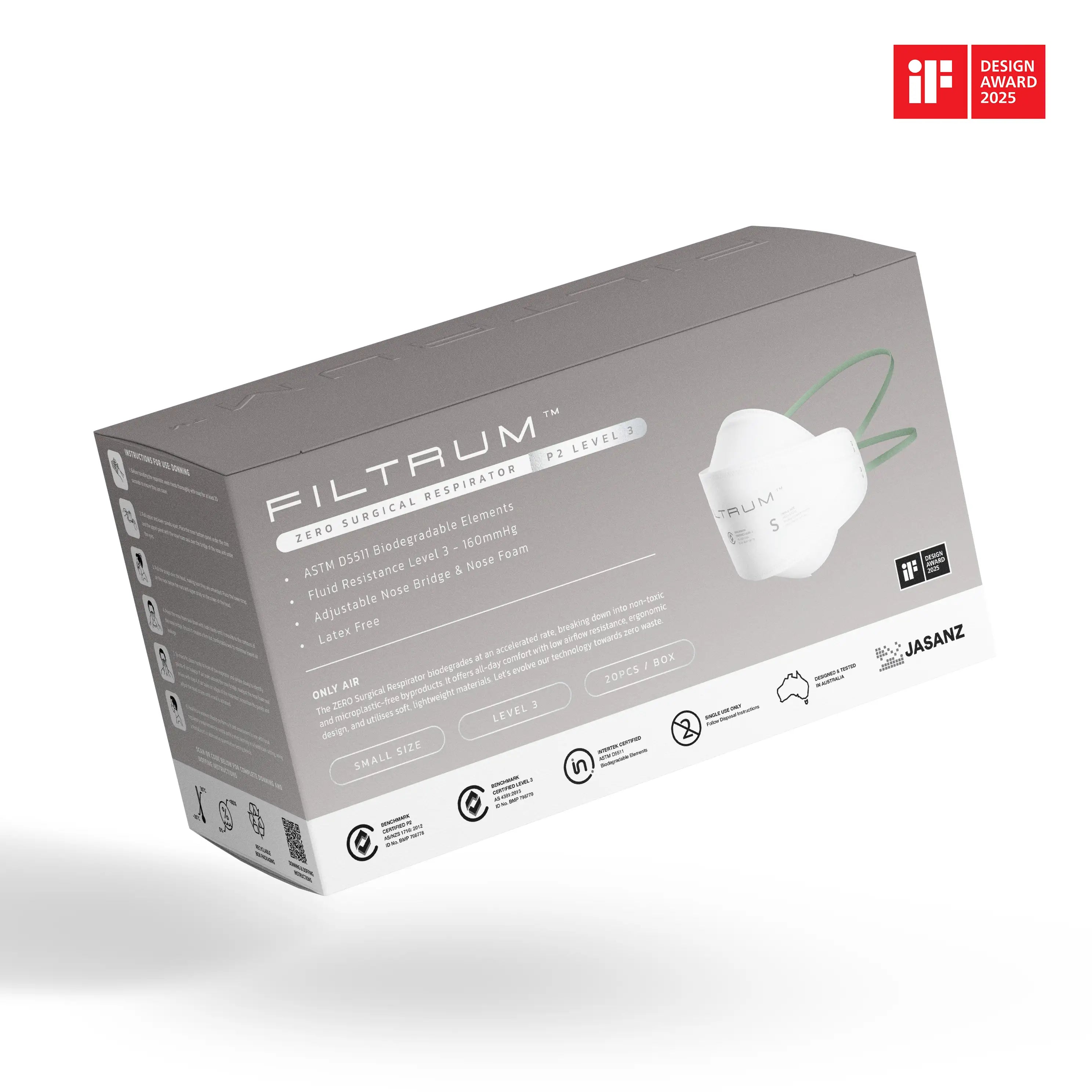 ZERO P2 Surgical Respirator Head Strap 20 Pack